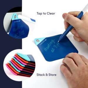 Boogie Board VersaNotes Starter Pack, Reusable 3-Pack 4x4 Dry-Erase and Sticky Note Alternative for Home and Office, Includes 3 VersaNotes, Magnetic Mounting Plates, Instant Erase, and VersaPen Stylus