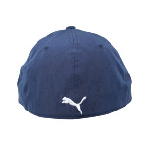 PUMA Evercat Alloy Mesh Stretch Fit Baseball Cap, Navy/White, Large-X-Large US