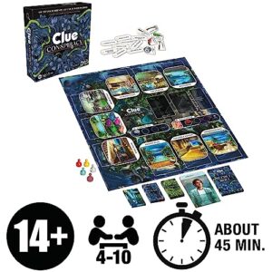 Clue Conspiracy Board Game for Adults and Teens, Great Halloween Party Game, Secret Role Strategy Games, Ages 14+, 4-10 Players, 45 Minutes, Mystery & Party Games