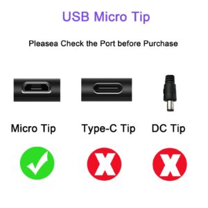 Micro USB Power Charger Adapter for Roku Streaming Stick(Only 3500/3600/3800), Roku Express, Express+, Roku Express 4K, Roku Express 4k+, Roku Premiere +(Only 3920/3921)