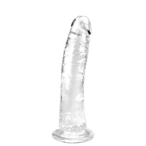 9.6 inch big clear realistic dildo for sex women's, body-safe material lifelike large penis with strong suction cup for hands-free anal play for man couple