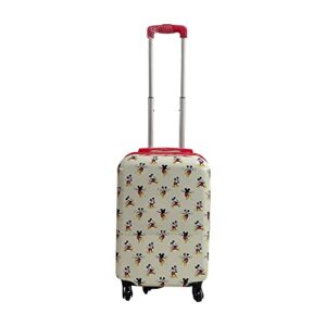 fast forward mickey mouse luggage, kid suitcases for toddlers, 21 inch hard-sided tween spinner luggage for boy, kids carry-on luggage with wheels