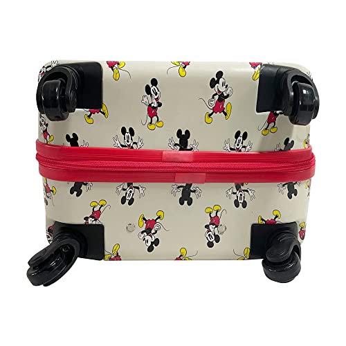 Fast Forward Mickey Mouse Luggage, Kid Suitcases for Toddlers, 21 Inch Hard-Sided Tween Spinner Luggage for Boy, Kids Carry-On Luggage with Wheels