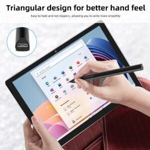 SSS·GRGB Stylus Pen for Microsoft Surface Pro9/8/X/7/6/5/4/3 Surface Go 3/2/1 Surface 3/Laptop/Studio/Book 4/3/2/1 with 4096 Tilt Pressure Palm Rejection Magnetic Attachment Rechargeable, Black