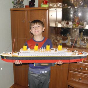 Yanscian Titanic Ship Model Building Block Brick kit Set Toy for Kids & Adults, 2401 PCS Titanic Cruise Ship Compatible Educational Construction Age 6+