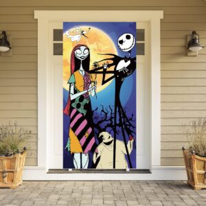 Jack Skellington Porch Sign Banner Nightmare Before Christmas Banner Party Supplies Decorations Welcome Christmas Fall Door Banner