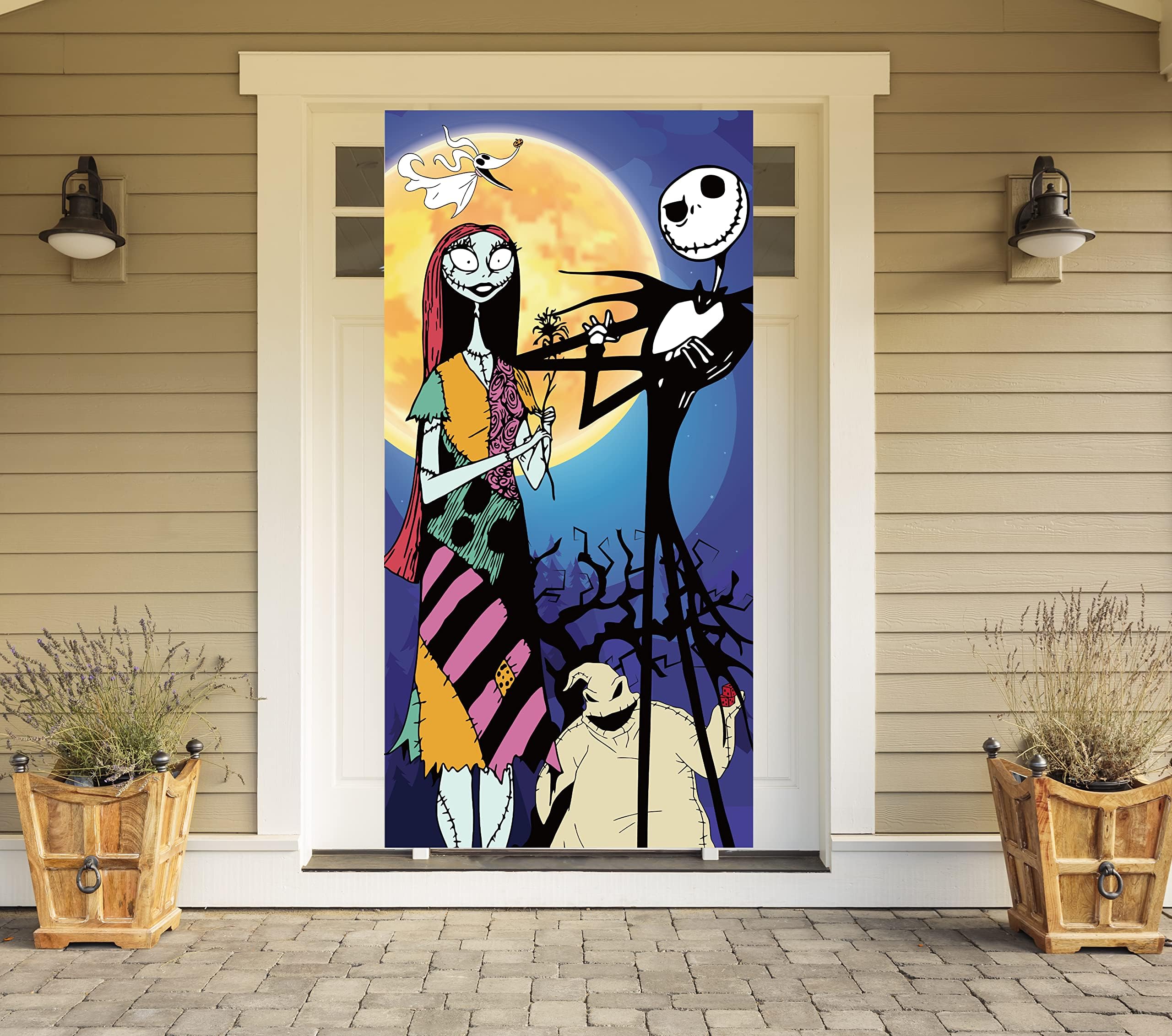 Jack Skellington Porch Sign Banner Nightmare Before Christmas Banner Party Supplies Decorations Welcome Christmas Fall Door Banner