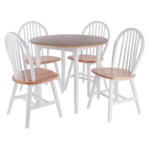 winsome wood sorella dining set, natural/white