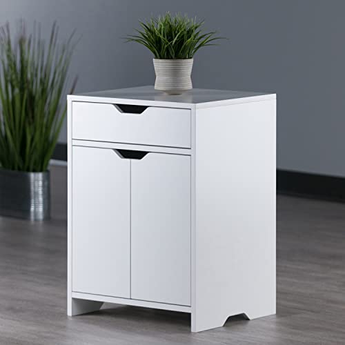 Winsome Wood Nova Storage Cabinet, 1-Drawer, White