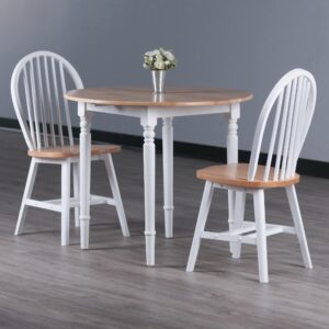 Winsome Wood Sorella Dining Set, Natural/White