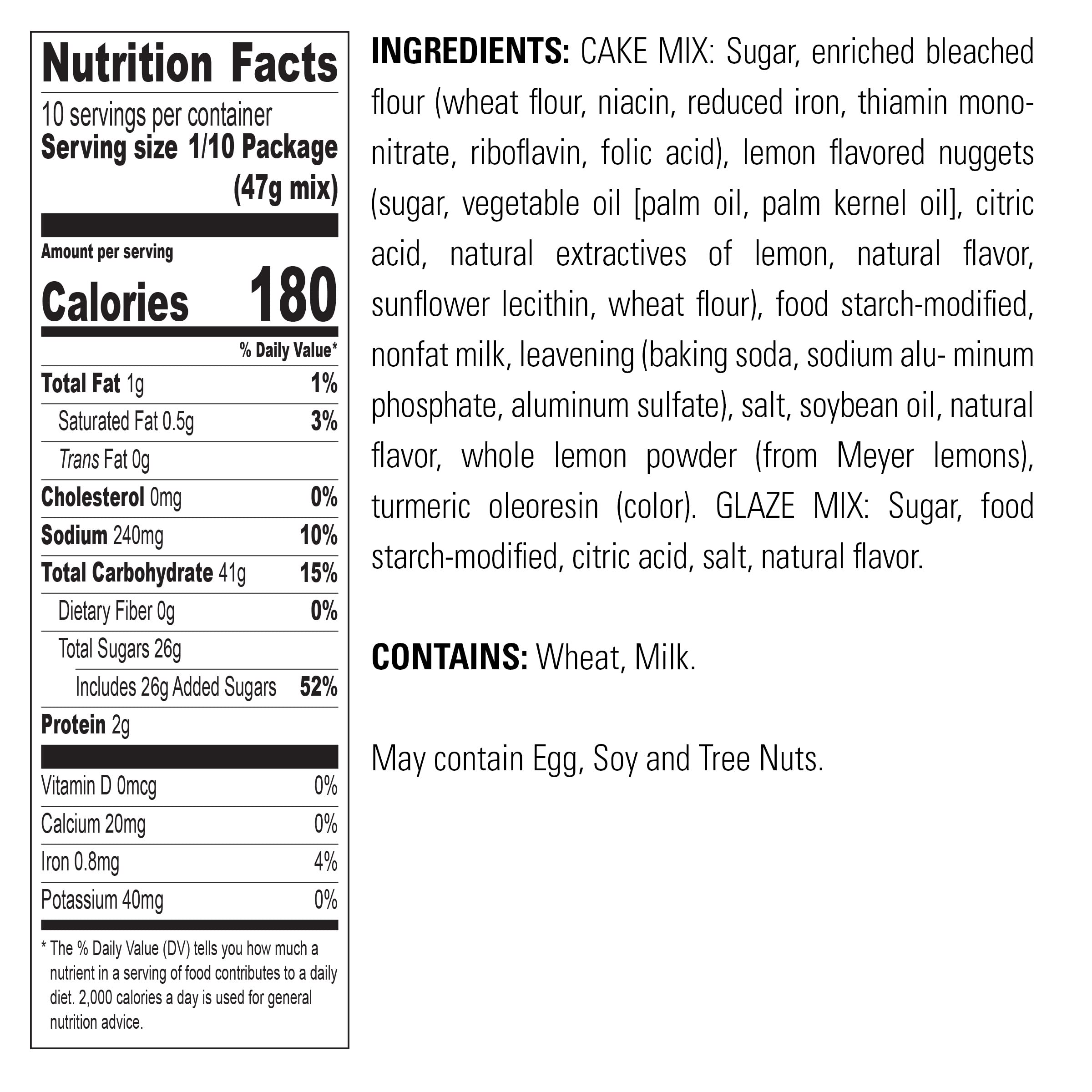 Krusteaz Baking Mix Variety Pack, 1 Meyer Lemon Pound Cake Mix (16.5 oz), 1 Cinnamon Swirl Crumb Cake & Muffin Mix (21 oz), 1 Meyer Lemon Bar Mix (19.35 oz), (3 CT)