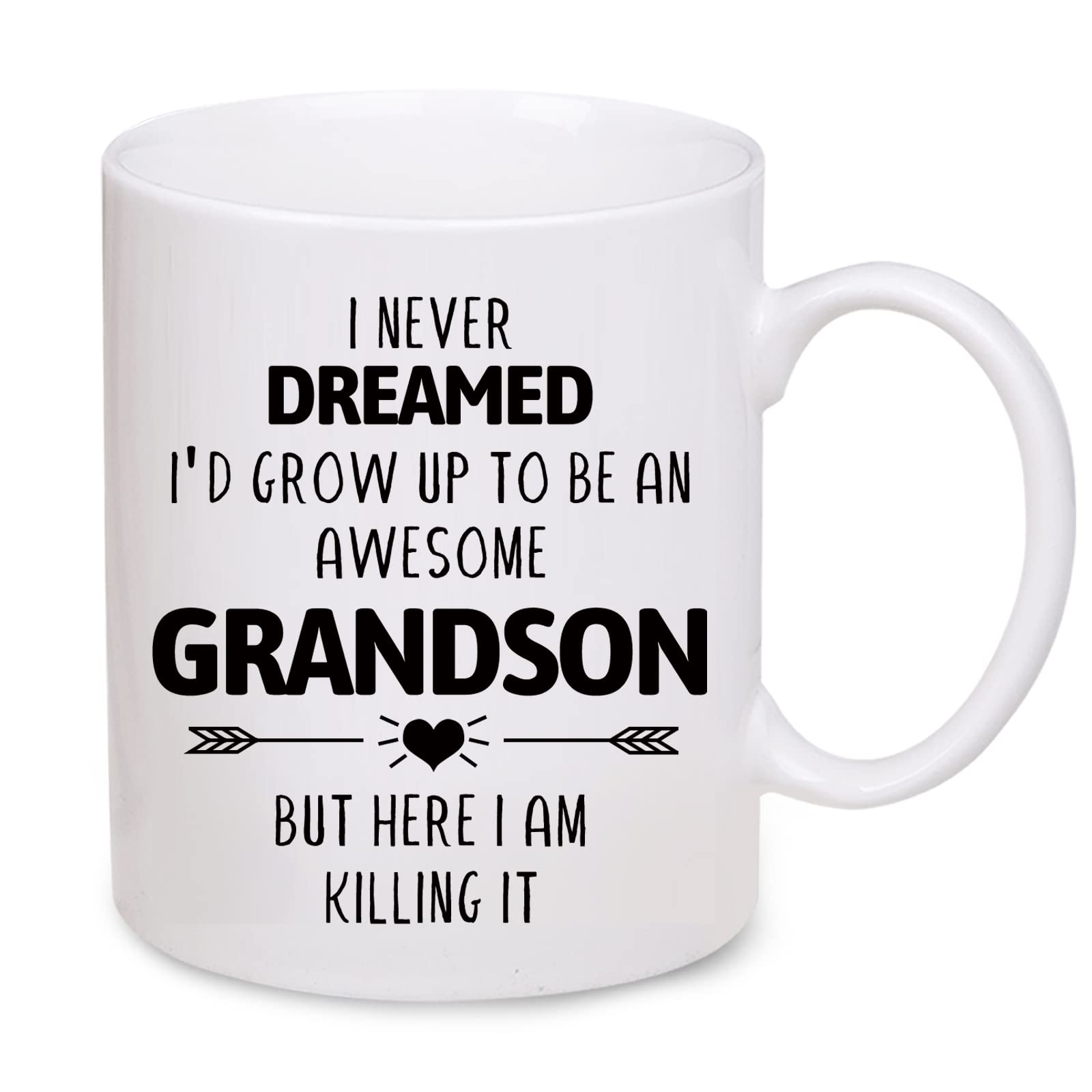 Grandson Gift, Grandson Mug 11OZ, I Never Dreamed I'd Grow Up To Be AN ... Cool But Here I Am Killing It! Funny Mugs Gift from Grandma Grandpa, Coffee Gift for family Christmas Thanksgiving Halloween