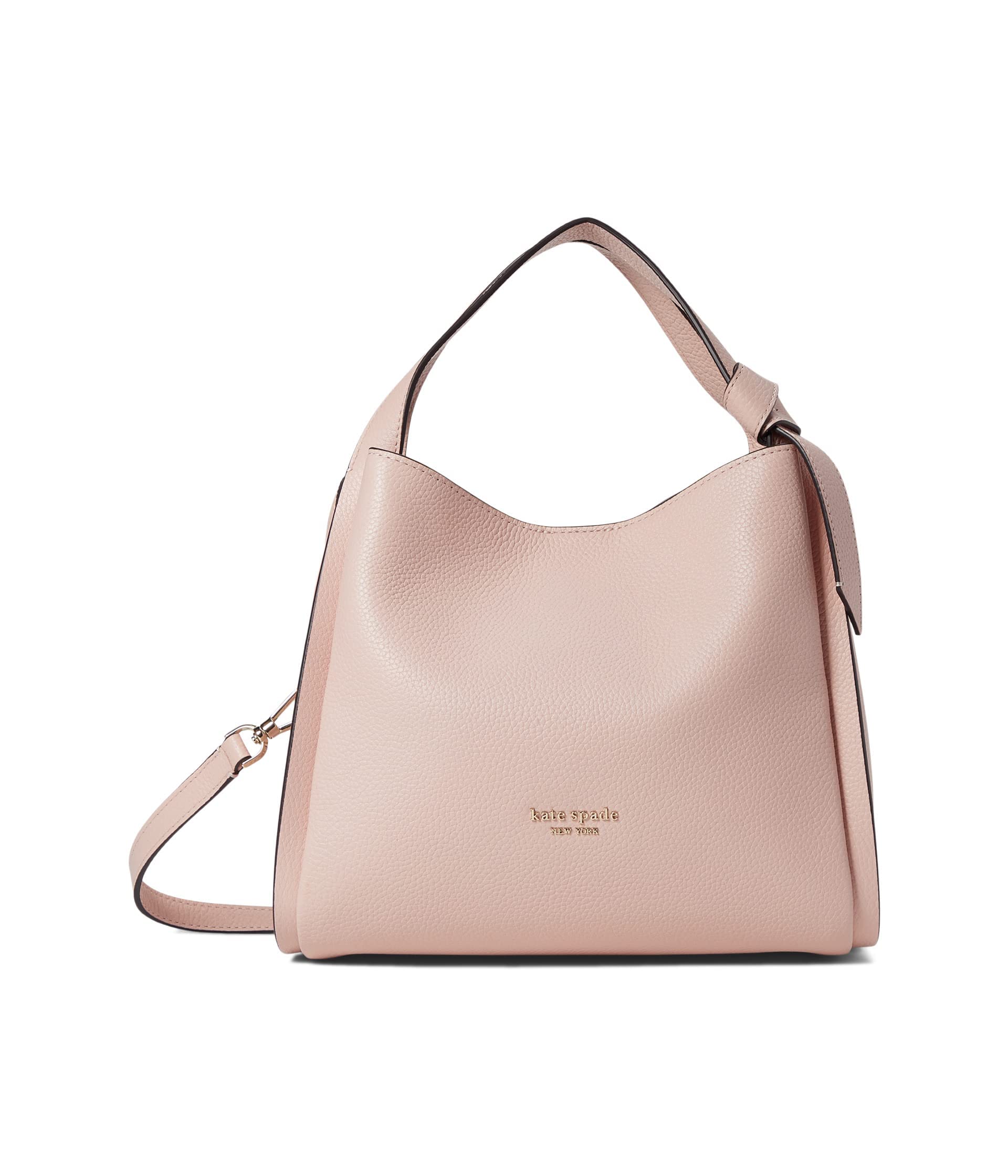 Kate Spade New York Knott Pebbled Leather Medium Crossbody Tote - Bags for Women - Magnetic Snap Closure Mochi Pink One Size One Size