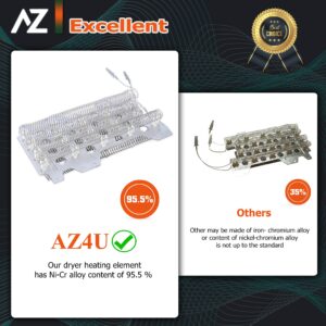 AZ4U Dryer Heating Element Replaces For Samsung DV45K6500EV/A3 DV45K6500EW/A3 DV45K6200EZ/A3 DV52J8700EP/A2 DV48J7700EW/A2 DV45H6300EW/A3 DVE45M5500P/A3 DVE45M5500W/A3 DVE60M9900V/A3 DV50K7500EW/A3