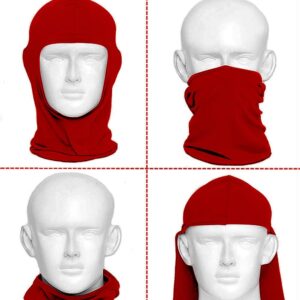 Balaclava Ski Mask Head Mask Full Face Mask Windproof Face Cover Sun UV Protection Scarf Men Women Outdoor Sport Cycling Cap (Dark Red)