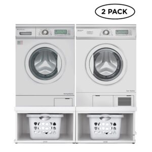 Ivation | Wooden Laundry Pedestal for Washer & Dryer, Made to Fit All Machines - Whirlpool, LG, GE, Samsung, and More, Made of Durable Solid Wood Material, 33.86” x 29.92”, 2 Pack