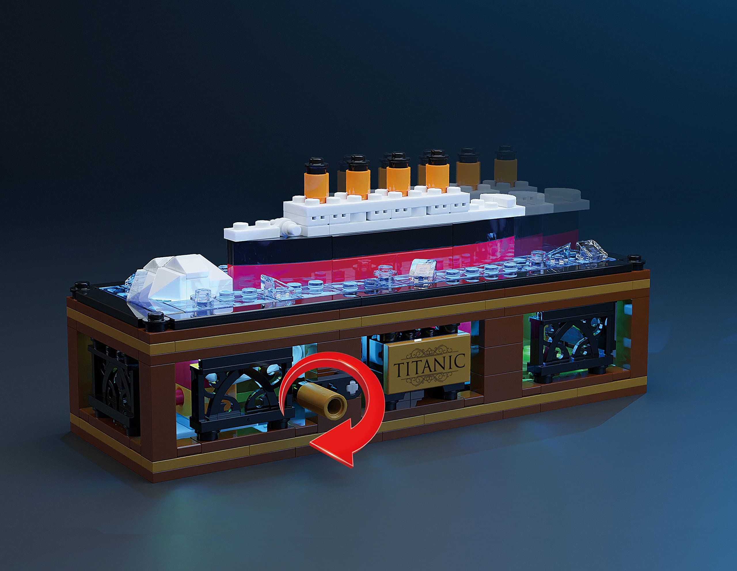 Brick Loot Iceberg Titanic Building Blocks Set with Light Kit & Motion, Toy Ship Model, Building Bricks Sets for Adults or Kids 6 Year Old +, Home Decor, Compatible with All Major Brands (319 Pieces)