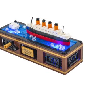 Brick Loot Iceberg Titanic Building Blocks Set with Light Kit & Motion, Toy Ship Model, Building Bricks Sets for Adults or Kids 6 Year Old +, Home Decor, Compatible with All Major Brands (319 Pieces)