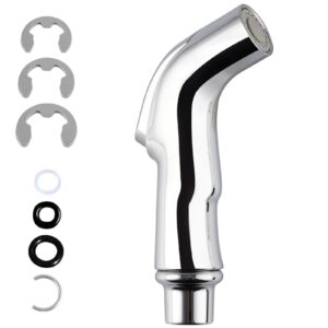 universal chrome sink sprayer attachment for faucet, kitchen side sprayer head compatible with delta, moen, kohler and other oem brands pull out spray head, ergonomic design