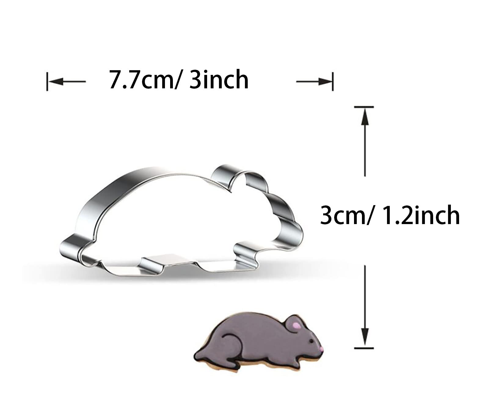 WJSYSHOP Running Rat Shape Cookie Cutter