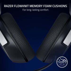 Razer Kaira HyperSpeed Wireless Gaming Headset for Playstation 5 / PS5, PS4, PC, Mobile: 50mm Drivers - HyperClear Cardioid Mic - Memory Foam Cushions - Bluetooth - 30 Hr Battery - White & Black