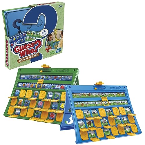 Hasbro Gaming Guess Who? Animal Friends Game, includes 2 Double-Sided Animal Sheets, 2-Player Board Games for Kids, Ages 6+ (Amazon Exclusive)