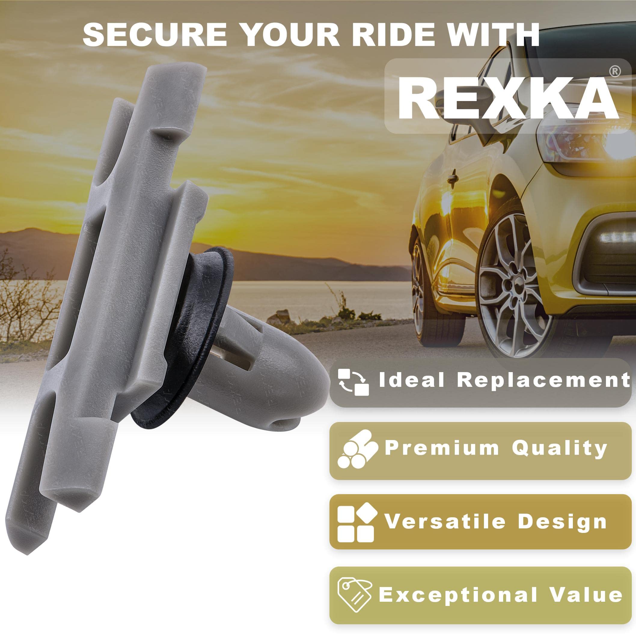 Rexka 10pcs Exterior Roof Moulding Gutter Trim Clips Compatible with BMW 51137117240 E90 E91 F30 F31 F35