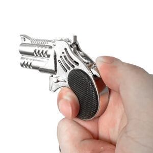 Rubber Band Gun Creative Keychains Decorative Ornaments School Bag Pendants Creative Decompression Toys (Silver)