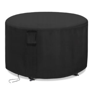 Jungda Patio Furniture Covers Round,48 Inch Outdoor Round Table Cover Waterproof,Round Patio Furniture Cover for All Weather Resistant - 48 x 28 Inch