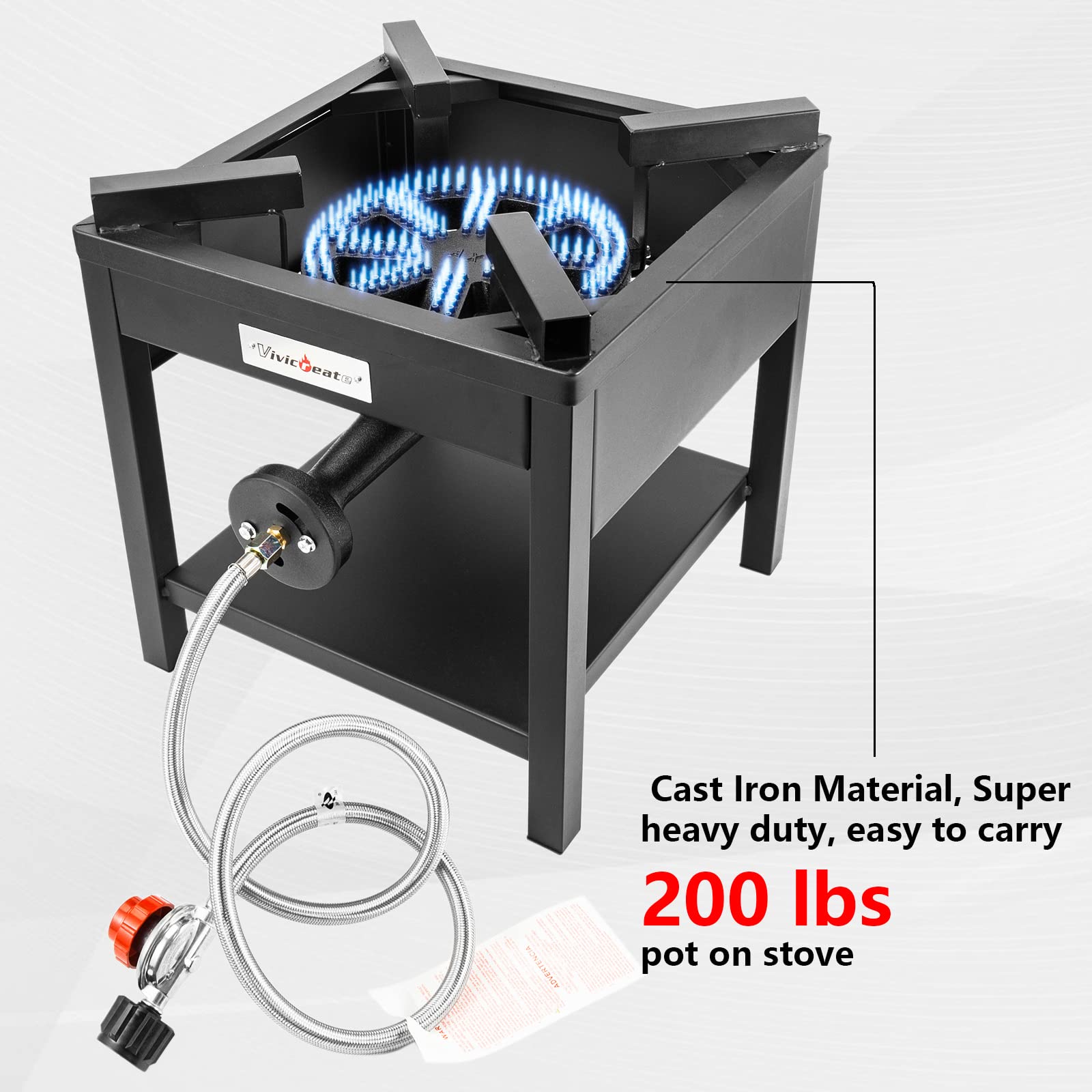 Vivicreate Camping Camp Range Chef Griddle Outdoor Kitchen Garden grill propane gas 20PSIG high pressure cook Stove Burner estufa Quemador cusina