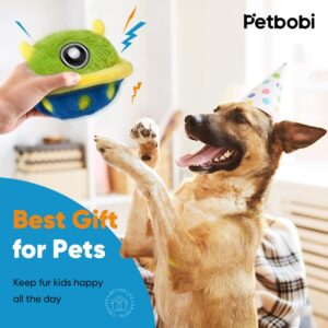 Petbobi Interactive Dog Toys Monster Plush Toy Shake Squeaky Crazy Bouncer Ball Battery Operated Toy for Small Medium Puppy Motorized Entertainment, Mysterious Bobby