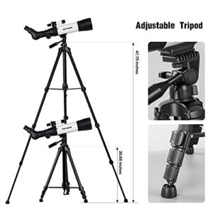 FREE SOLDIER Telescope for Adults Astronomy - 70mm Aperture 500mm Focus Length Astronomical Refractor Telescope for Beginners with 3 Plossl Eyepieces Phone Adapter and Carry Bag