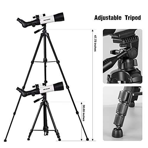 FREE SOLDIER Telescope for Adults Astronomy - 70mm Aperture 500mm Focus Length Astronomical Refractor Telescope for Beginners with 3 Plossl Eyepieces Phone Adapter and Carry Bag