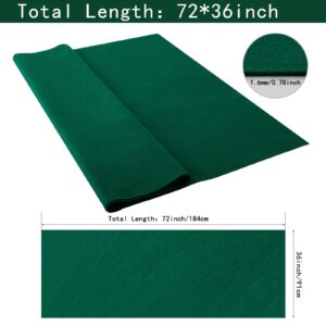 HAOFEIJH Felt Fabric 72 * 36 Inch Wide 1.6mm,Fabric Sheets Soft Woven Acrylic Craft Fabric for DIY Craftwork Sewing Patchwork,Craft Felt(green）