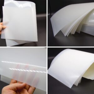 7mil Blank Mylar Sheets for Stencil,10PCS 12X24 inch Milky Translucent PET Blank Stencils Sheets, Template Material for Cutting Machines, Laser Cutting, Food-Safe Craft Plastic