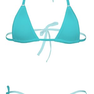 Dadress Extreme Sexy Mini Bikini Sets 2Pcs Swimwear G-String Bottom Swimsuit Micro Bikinis for Women Light Blue