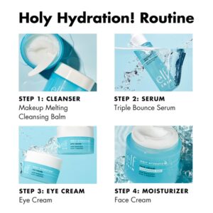 e.l.f. SKIN Mini Holy Hydration! Makeup Melting Cleansing Balm, Face Cleanser & Makeup Remover, Infused with Hyaluronic Acid to Hydrate Skin, 0.45 Oz