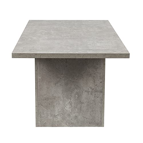 GIA Home Furniture Series 70-Inch Seamless Top Dining Room Table, 70 INCH, Cement Gray