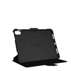 UAG Designed for iPad 10.9” 10th Gen 2022 Case Metropolis Black with Adjustable Stand and Pencil Holder Rugged Non-slip Tactile Grip Exterior Heavy Duty Protective Folio Cover by URBAN ARMOR GEAR