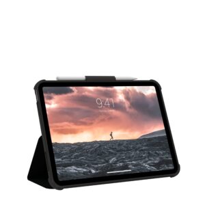 UAG Designed for iPad 10.9” 10th Gen 2022 Case Plyo Clear Black/Ice with Adjustable Stand and Pencil Holder Rugged Lightweight Impact Resistant Soft Core Protective Folio Cover by URBAN ARMOR GEAR