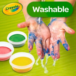 Crayola Spill Proof Paint Set (8ct), Washable Toddler Paint Kit, with Activity Pages, Kids Paint Brushes, Paint Pots, Ages 3+