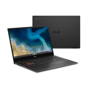 asus chromebook flip cm5, 15.6" touchscreen full hd nanoedge display, amd ryzen 5 3500c processor, 128gb pcie ssd, 8gb ram, wi-fi 5, chromeos, aluminum, mineral gray, cm5500fda-in588t