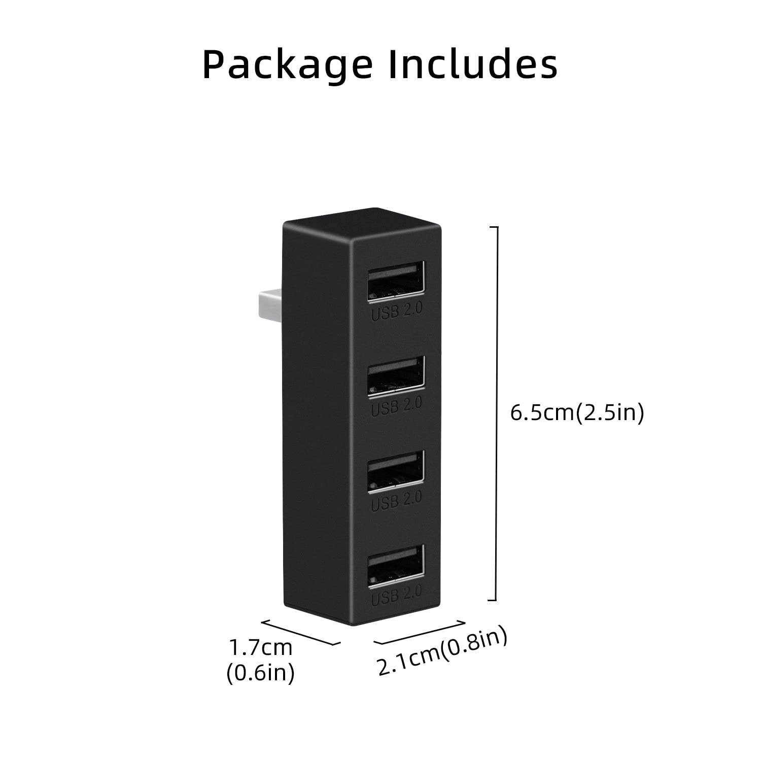 Mcbazel 4 Ports USB Hub 2.0 for Xbox Series X/S, Portable High Speed USB Hub Splitter Expansion Adapter Accessories Compatible with Xbox Series X/S Console - Black