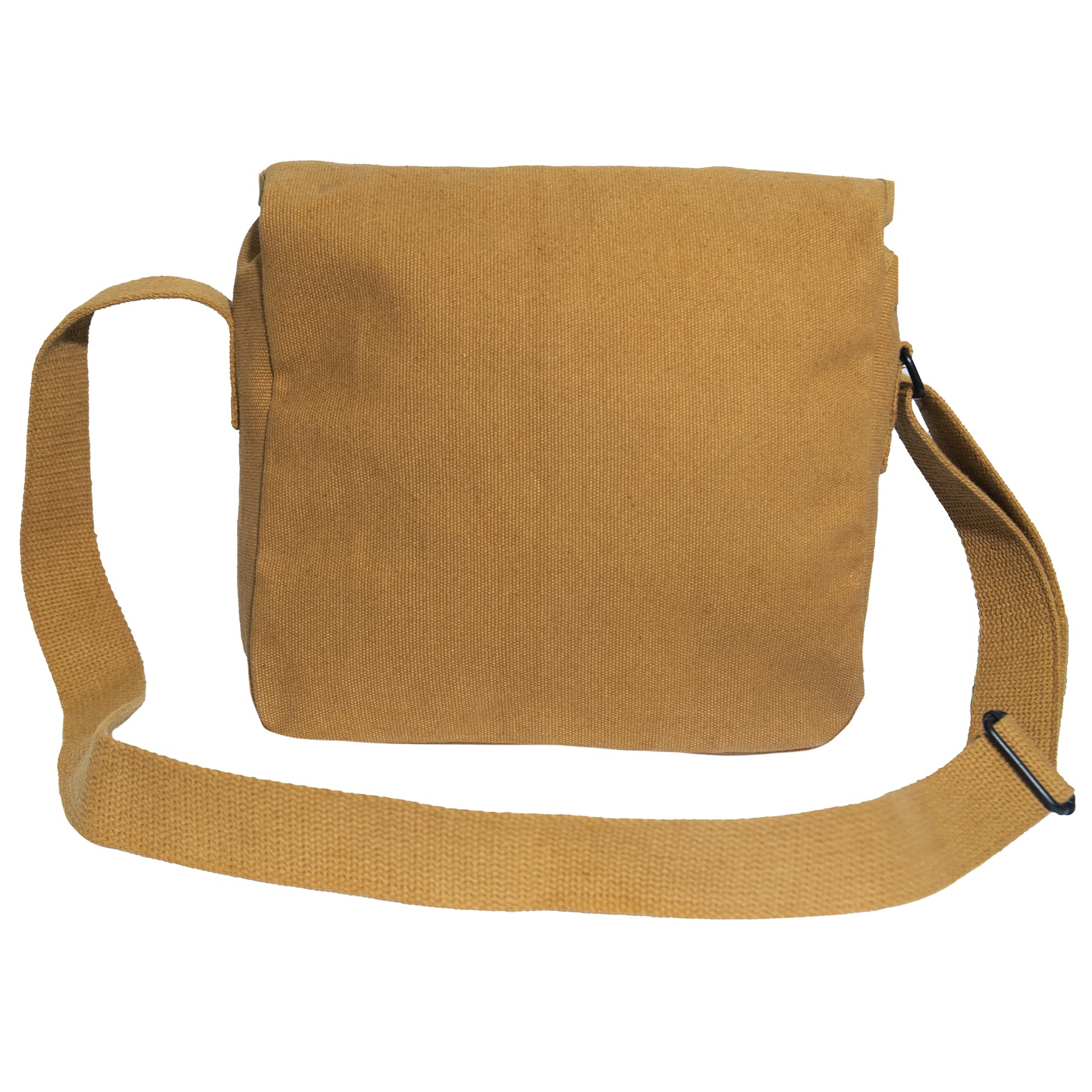 Rothco Canvas Utility Shoulder Bag – Vintage Crossbody Bag for Men – Heavyweight Cotton Canvas – 10" x 8" x 7" - Coyote Brown