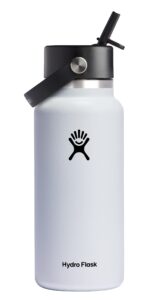 hydro flask wide flex straw cap white 32 oz