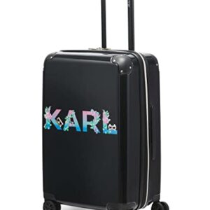 Karl Lagerfeld Paris Flowers 25" Upright Luggage, Black