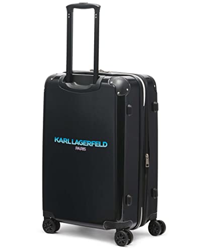 Karl Lagerfeld Paris Flowers 25" Upright Luggage, Black