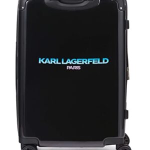 Karl Lagerfeld Paris Flowers 25" Upright Luggage, Black