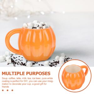 Pumpkin Ceramic Coffee Mug Halloween Pumpkin Cups Ceramic Coffee Mug Milk Cup Fun Autumn Mugs for Women Men ( 500ml )