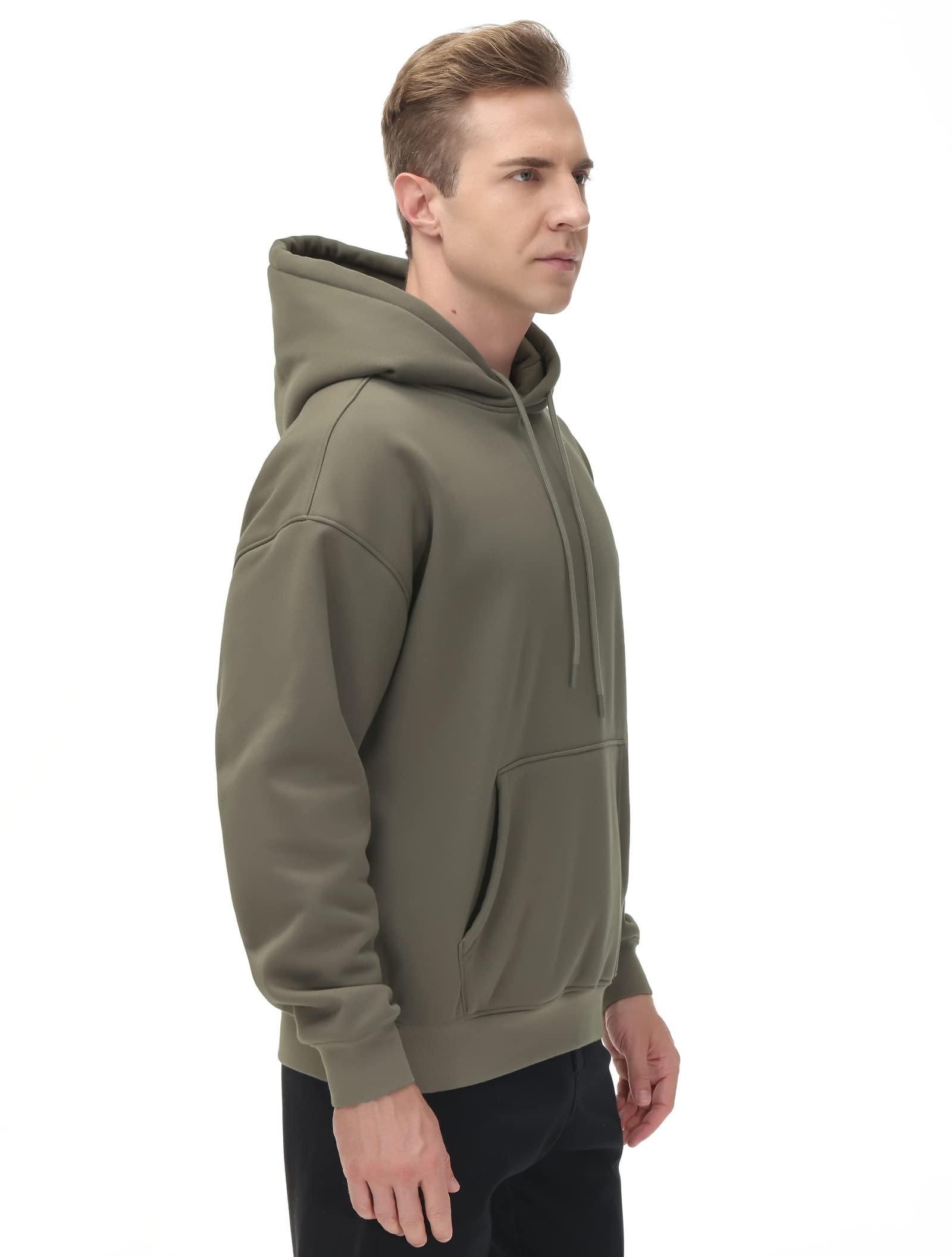 THE GYM PEOPLE Men's Fleece Pullover Hoodie Loose Fit Ultra Soft Hooded Sweatshirt With Pockets Grey